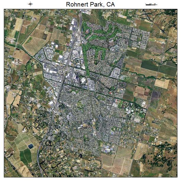 Rohnert Park, CA air photo map