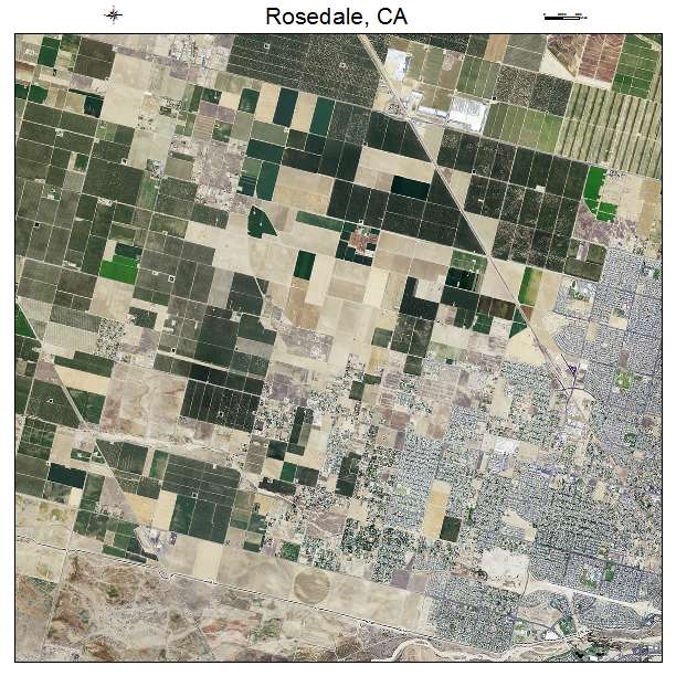 Rosedale, CA air photo map