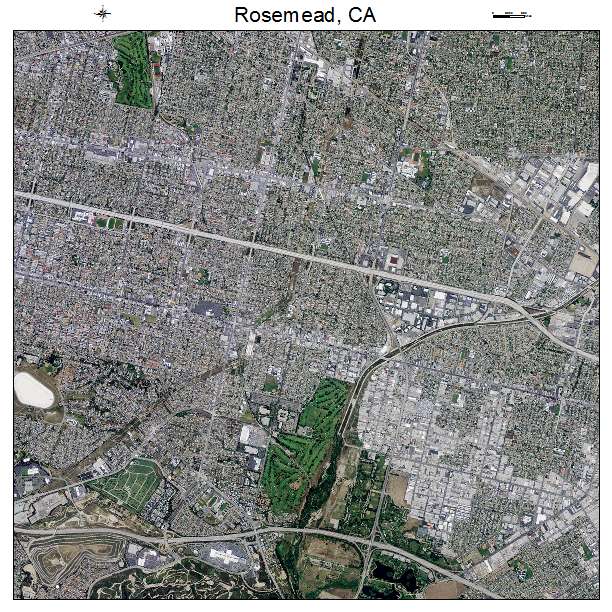 Rosemead, CA air photo map