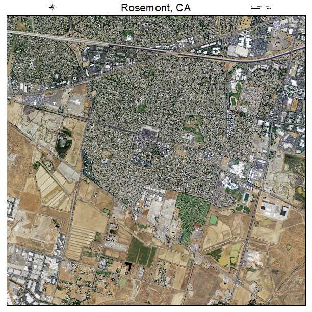 Rosemont, CA air photo map
