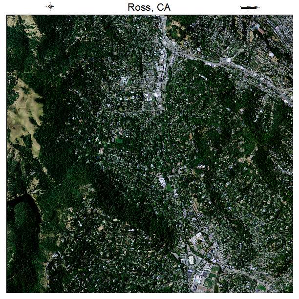 Ross, CA air photo map