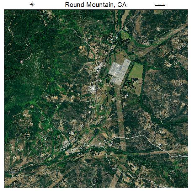 Round Mountain, CA air photo map
