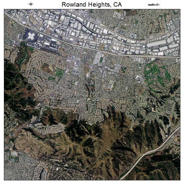 Rowland Heights, CA air photo map
