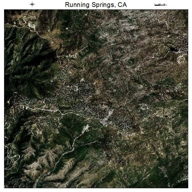 Running Springs, CA air photo map