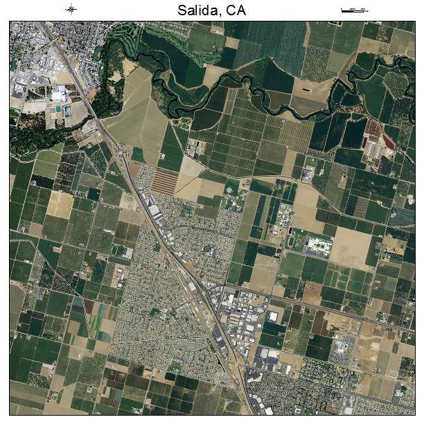 Salida, CA air photo map