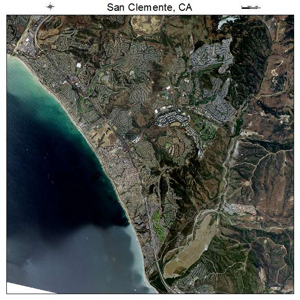 San Clemente, CA air photo map