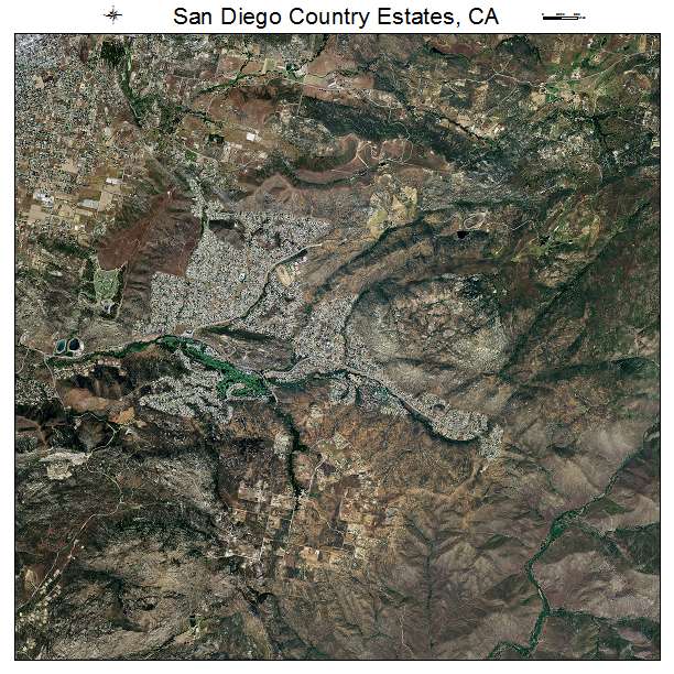 San Diego Country Estates, CA air photo map