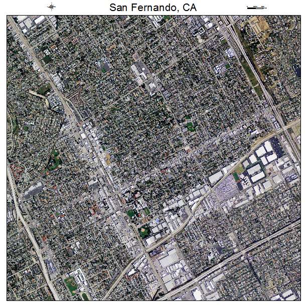San Fernando, CA air photo map