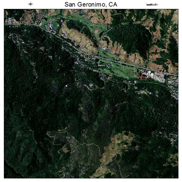 San Geronimo, CA air photo map
