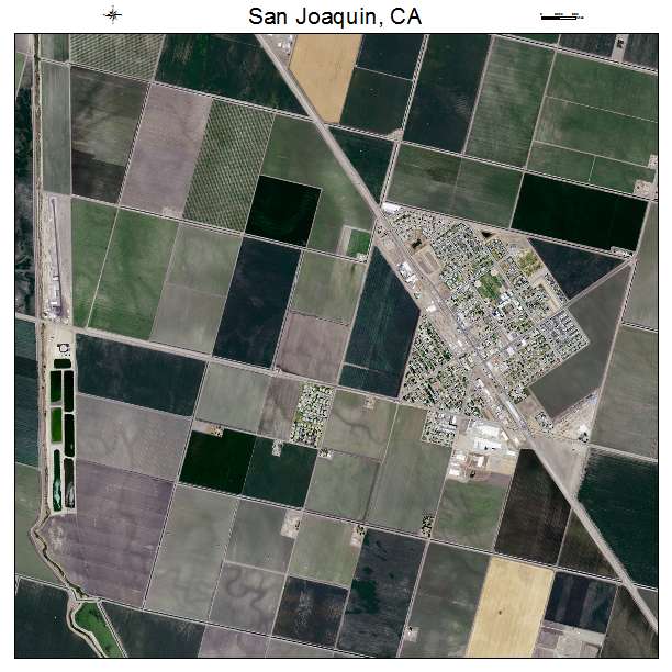 San Joaquin, CA air photo map