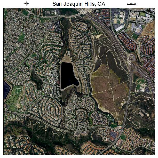 San Joaquin Hills, CA air photo map