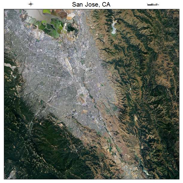 San Jose, CA air photo map