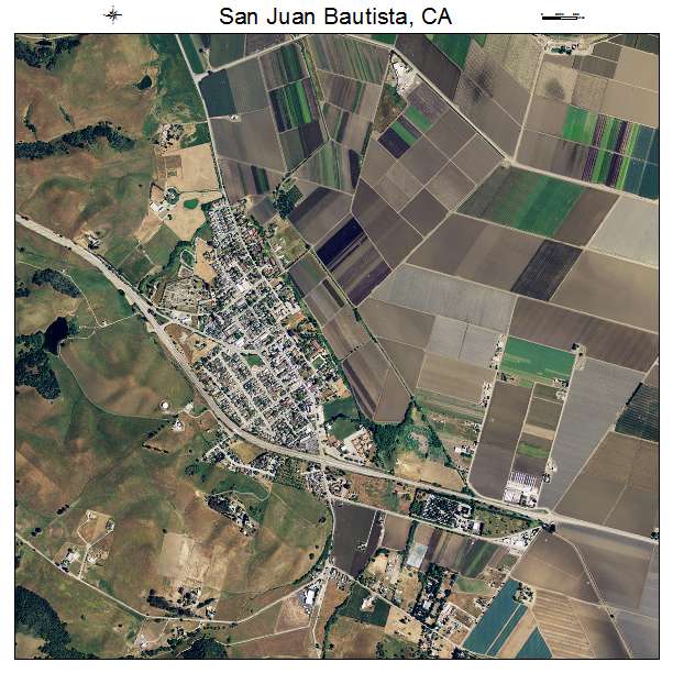 San Juan Bautista, CA air photo map