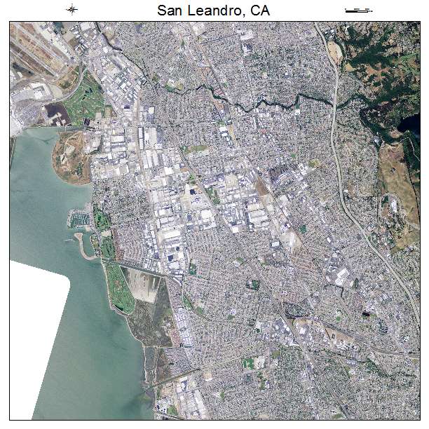 San Leandro, CA air photo map