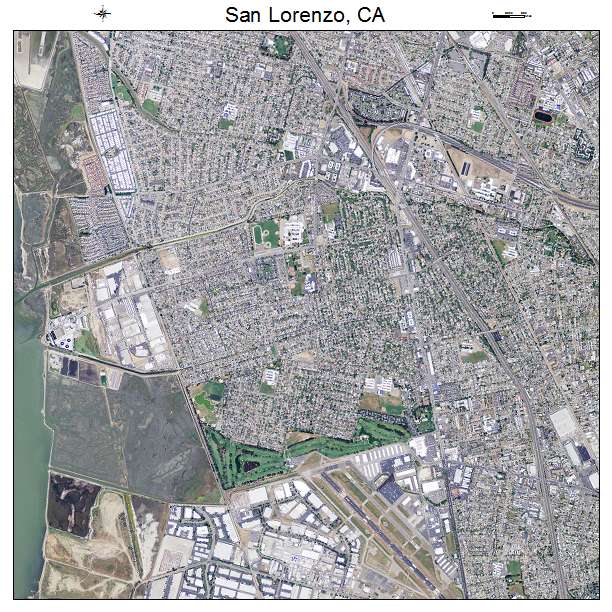 San Lorenzo, CA air photo map