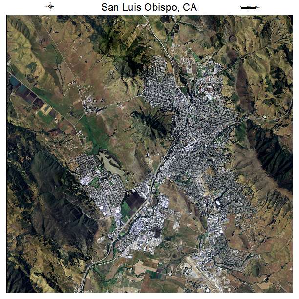 San Luis Obispo, CA air photo map