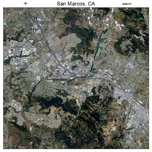San Marcos, CA air photo map