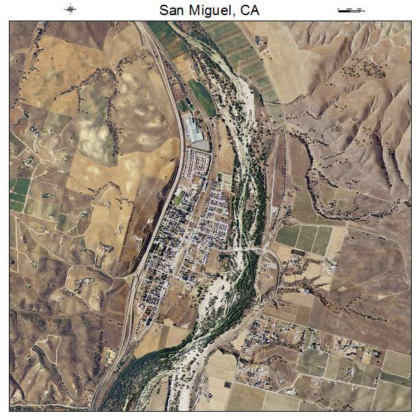 San Miguel, CA air photo map