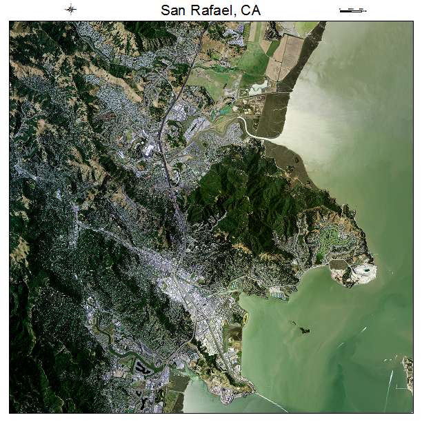 San Rafael, CA air photo map