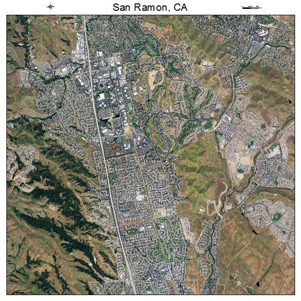 San Ramon, CA air photo map
