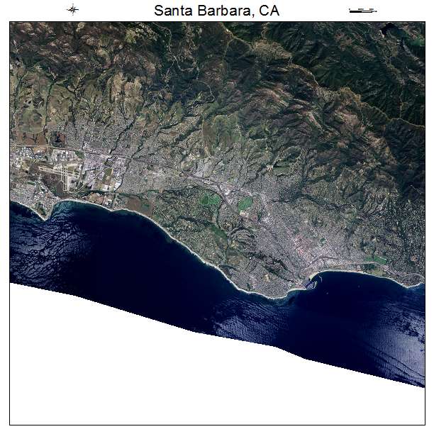 Santa Barbara, CA air photo map