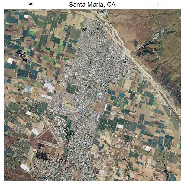 Santa Maria, CA air photo map
