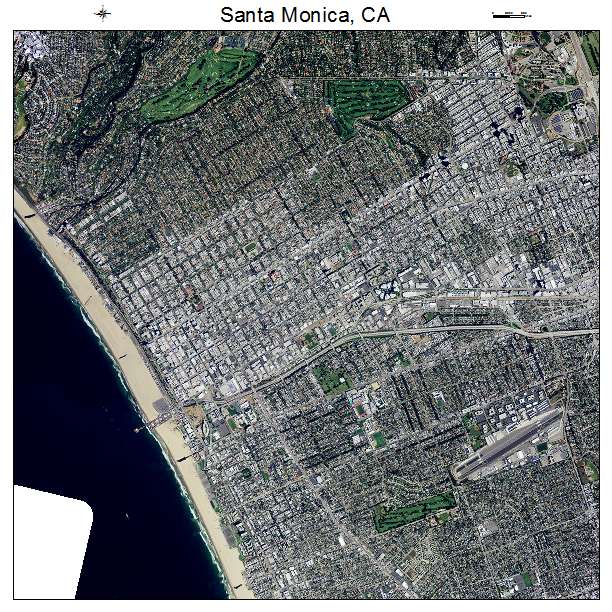 Santa Monica, CA air photo map