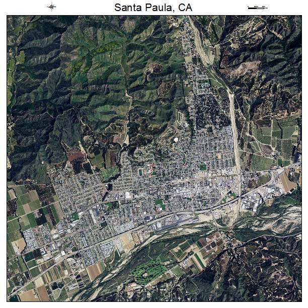 Santa Paula, CA air photo map