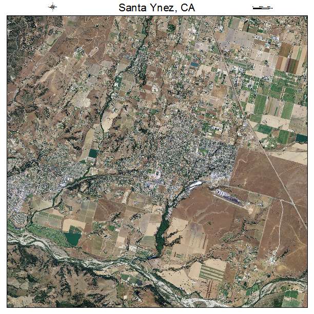 Santa Ynez, CA air photo map