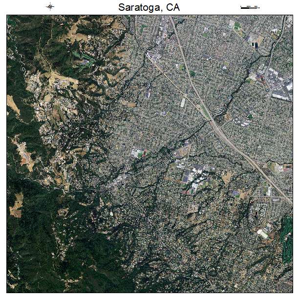 Saratoga, CA air photo map