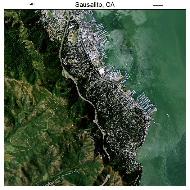 Sausalito, CA air photo map