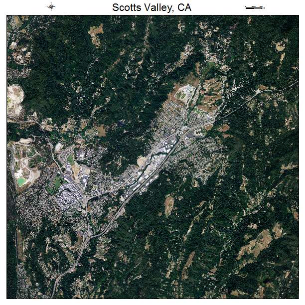 Scotts Valley, CA air photo map
