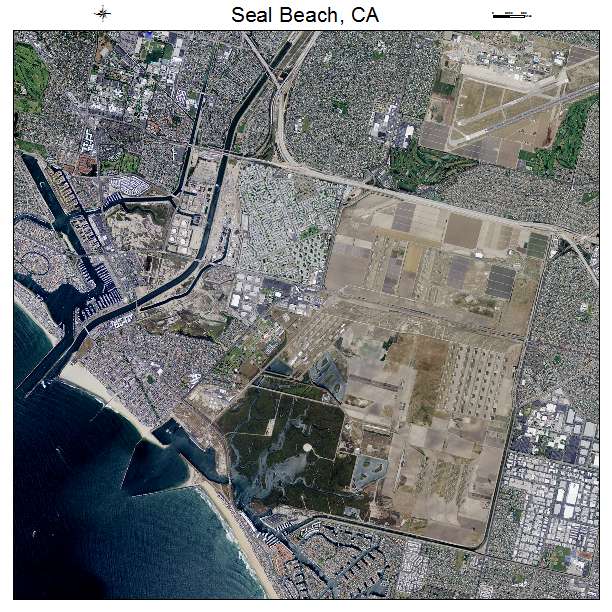 Seal Beach, CA air photo map