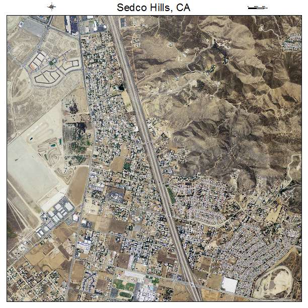 Sedco Hills, CA air photo map