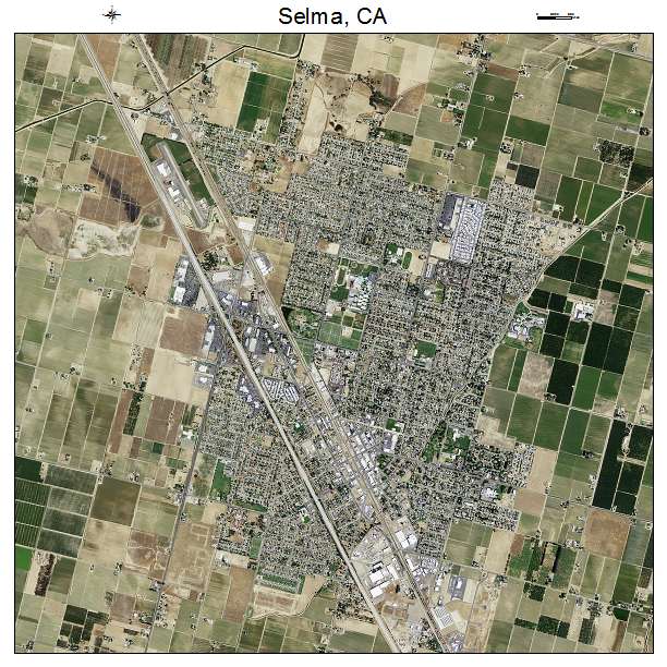 Selma, CA air photo map