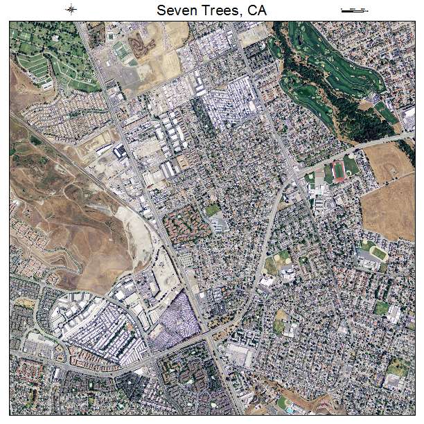 Seven Trees, CA air photo map
