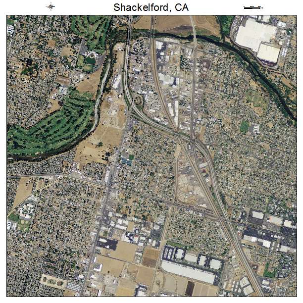 Shackelford, CA air photo map