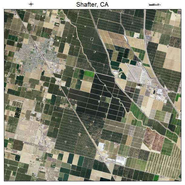 Shafter, CA air photo map