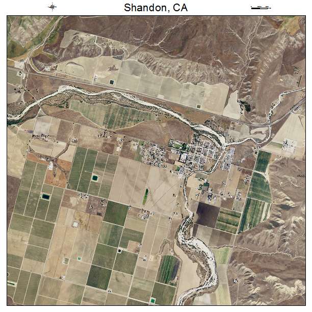 Shandon, CA air photo map