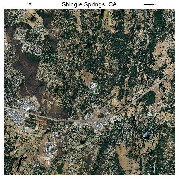 Shingle Springs, CA air photo map