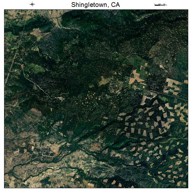 Shingletown, CA air photo map
