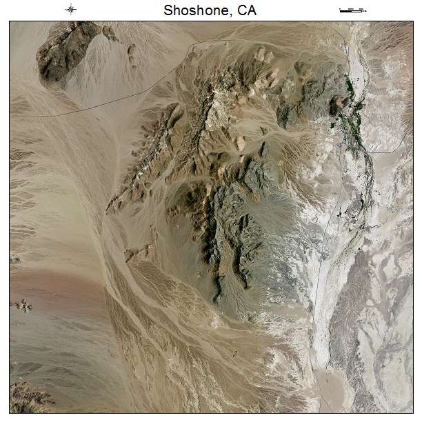 Shoshone, CA air photo map