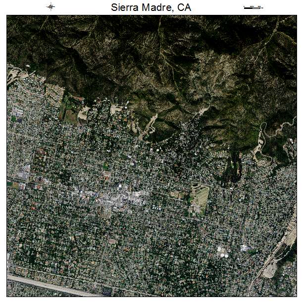 Sierra Madre, CA air photo map