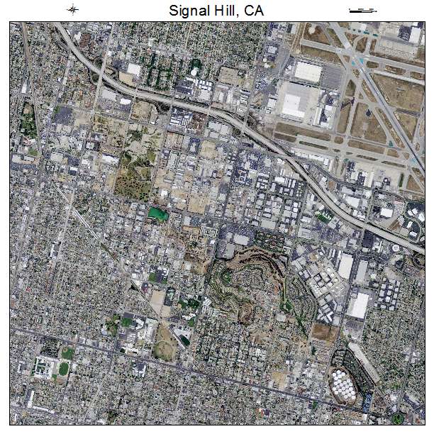 Signal Hill, CA air photo map