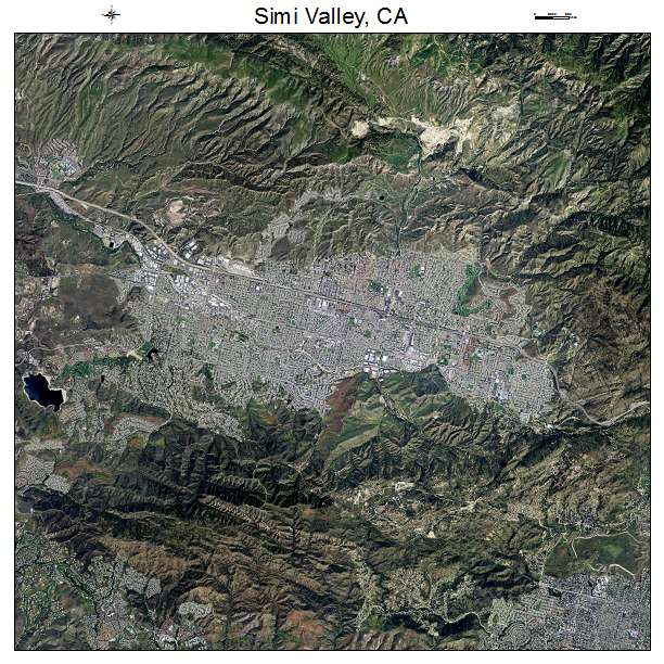 Simi Valley, CA air photo map