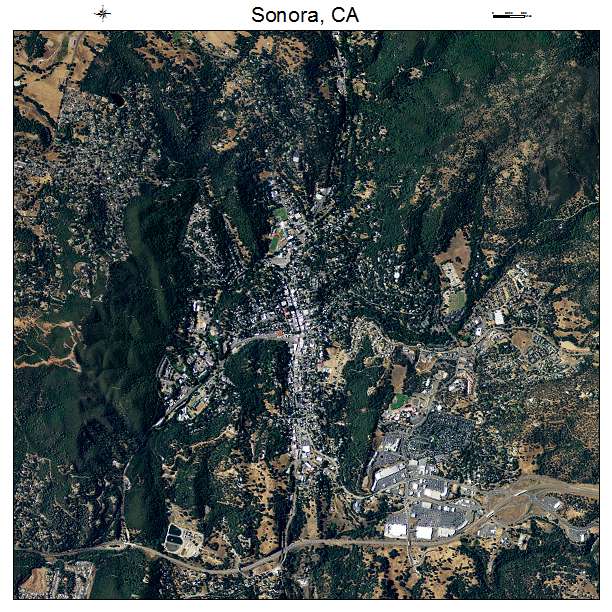 Sonora, CA air photo map
