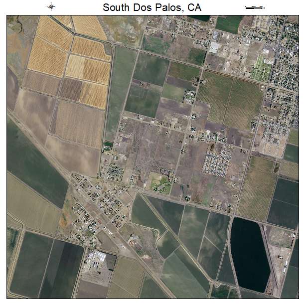 South Dos Palos, CA air photo map