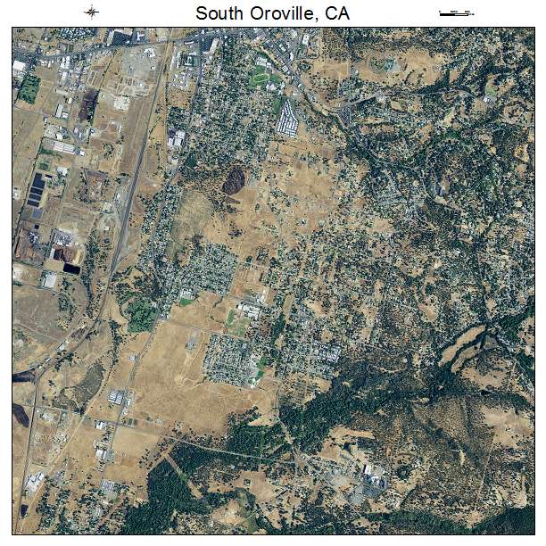 Aerial Photography Map of South Oroville, CA California