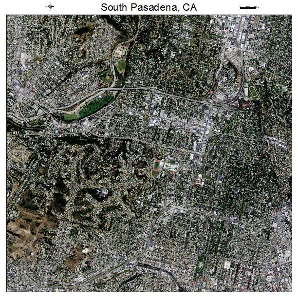 South Pasadena, CA air photo map