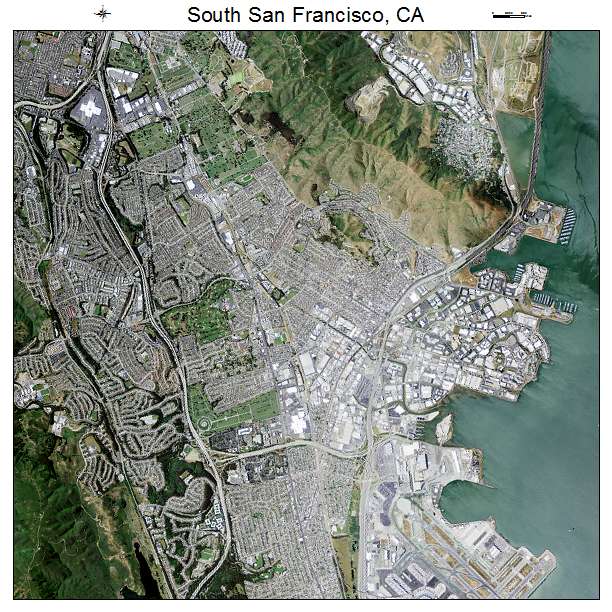 South San Francisco, CA air photo map